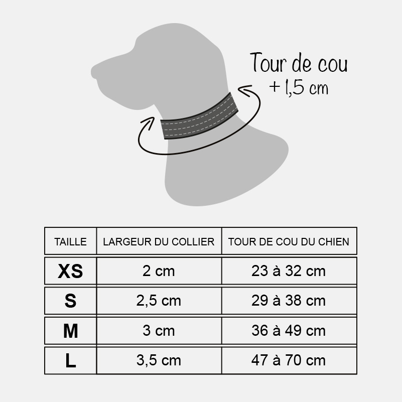 Collier réfléchissant noir pour chien