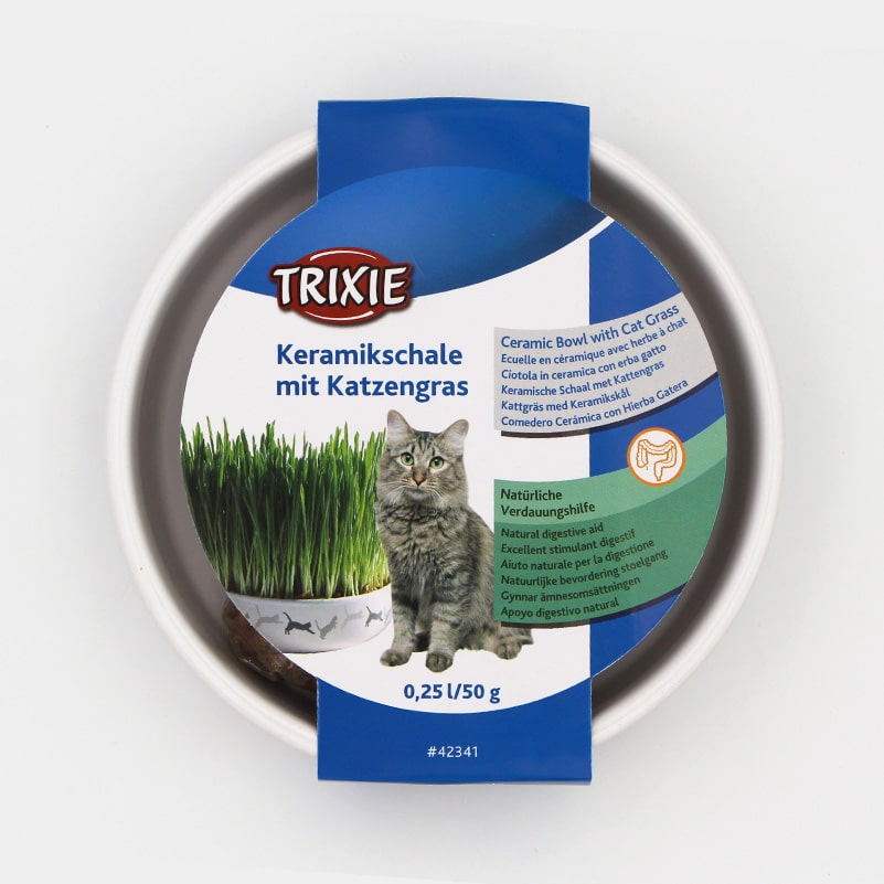Boule d'herbe à chat avec support Trixie